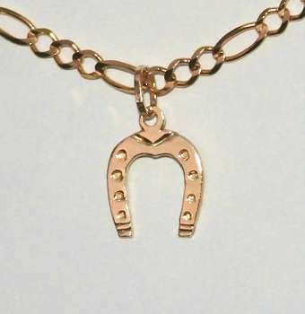 9k / 9ct gold horseshoe Pendant / Charm. Ready for you