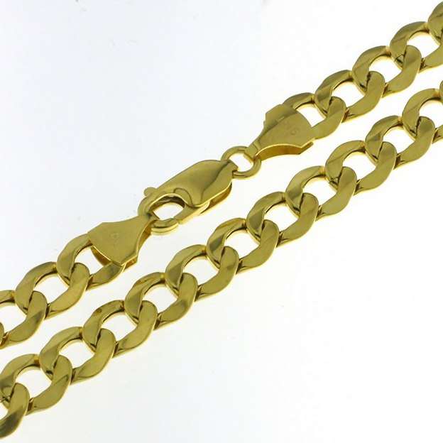 9k / 9ct gold curb CHAIN: 7mm wide, 55cm. BEST PRICE GUARANTEE!