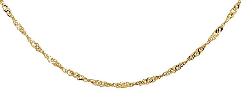 9k / 9ct gold Singapore CHAIN, 1.85mm wide, 55cm