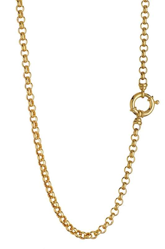 9k / 9ct gold Rolo / Belcher Signoretti CHAIN: 4.9mm wide, 45cm