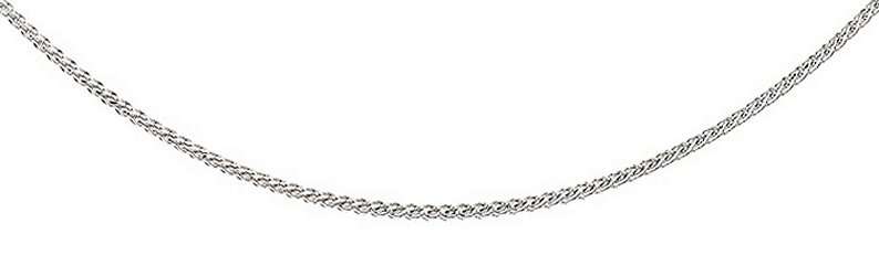 9k / 9ct white gold CHAIN: Wheat or Spiga link, 1.8mm wide, 45cm