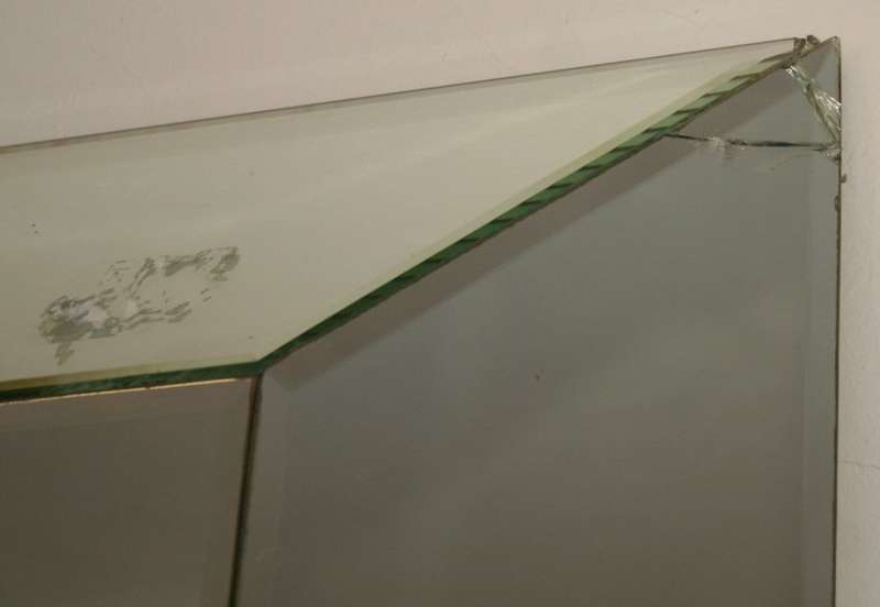 Large bevelled wall mirror on base, 110cm x 209cm  a project