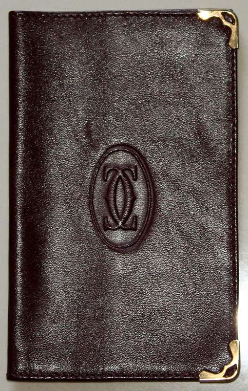 Genuine Cartier leather hold all / cheque book / document holder / whatnot