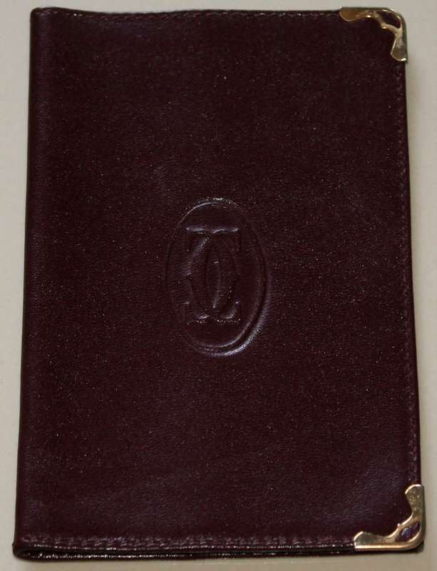 Genuine Cartier leather hold all / cheque book / document holder / whatnot