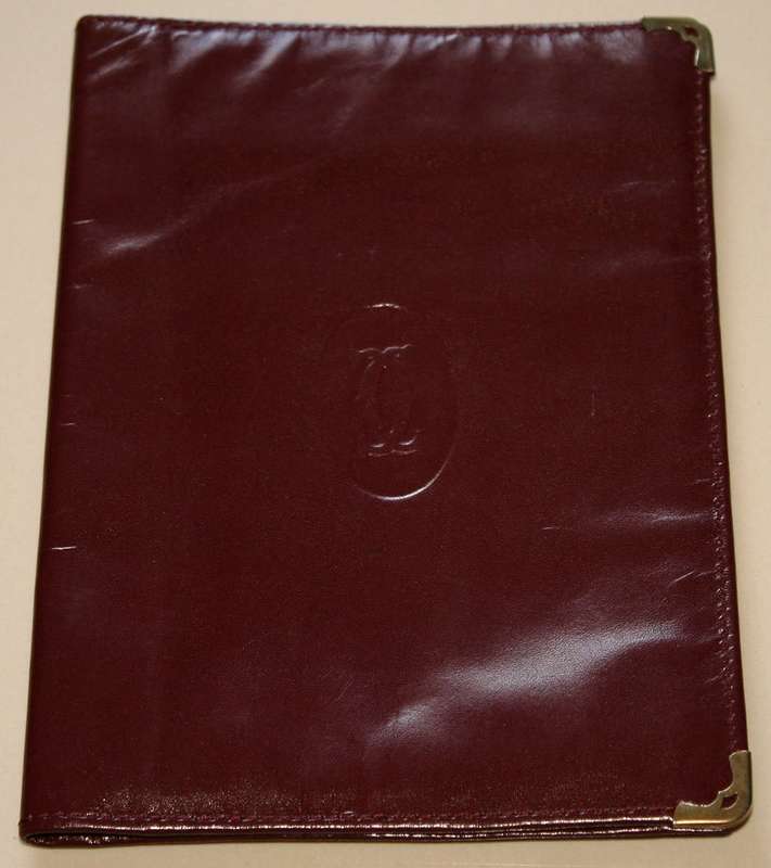 Genuine Cartier leather document holder