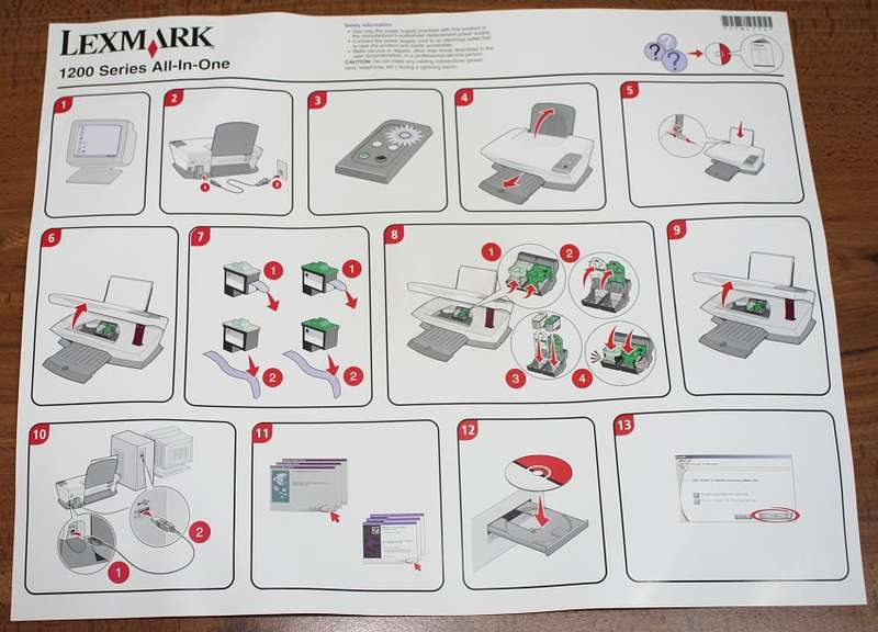 Lexmark X1250 All-In-One USB colour inkjet printer, scanner, copier. Boxed, new.