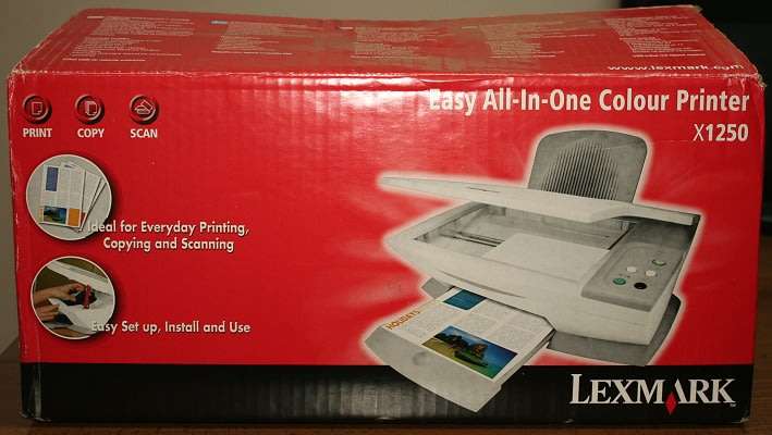 Lexmark X1250 All-In-One USB colour inkjet printer, scanner, copier. Boxed, new.