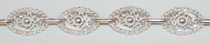 Oval Filigree BRACELET: sterling silver, 9mm wide, 18.5cm. Ready for you. Last one!