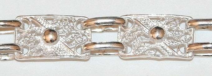Filigree BRACELET: sterling silver, 7mm wide, 19cm. Ready for you. Last one!