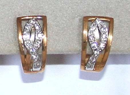 19.2k / 19.2ct Portuguese rose gold & cz EARRINGS. Ready for you. Last pair!