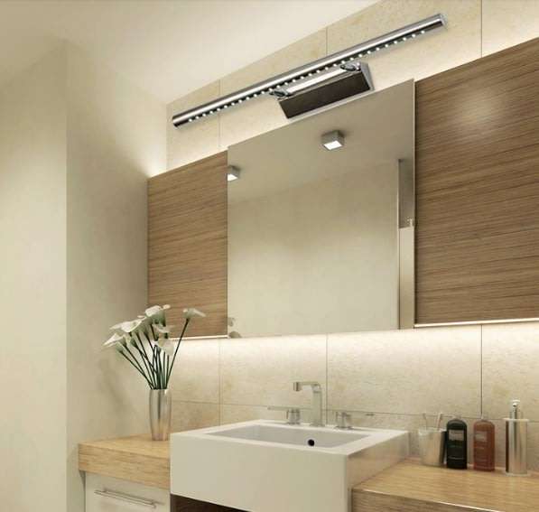40cm Stainless Steel 5W LED Wall Bathroom Mirror Art LIGHT FITTING, energy saving. Ready for you
