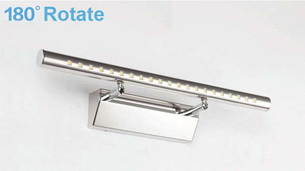 40cm Stainless Steel 5W LED Wall Bathroom Mirror Art LIGHT FITTING, energy saving. Ready for you
