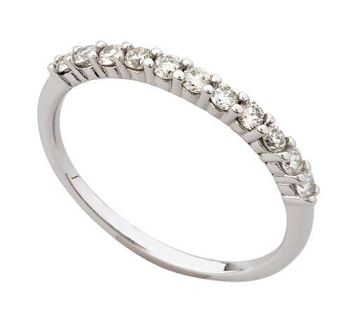 18k / 18ct white gold Eternity RING: 1.00cttw diamonds, size L or N
