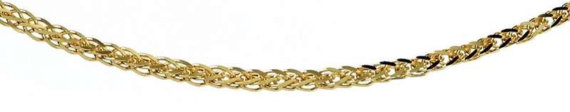 18k / 18ct gold CHAIN: Wheat or Spiga link, 0.9mm wide, 42cm