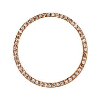 9k / 9ct rose gold Circle of Life PENDANT: 13mm wide, 0.11cttw diamonds