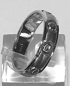 18k / 18ct white gold Designer BAND, 5mm wide, size V,  W or X