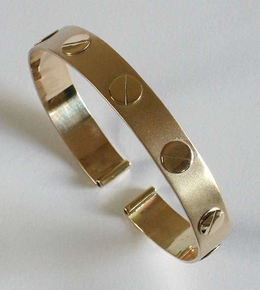 18k / 18ct gold designer BANGLE: a refined, unisex STUNNER!