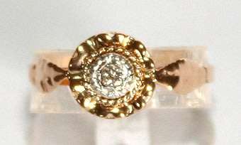 19.2k / 19.2ct Portuguese rose gold Diamond RING: highly detailed. Ready for you. Last one!