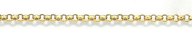 9k / 9ct gold Rolo / Belcher CHAIN: 2.6mm wide, 45cm