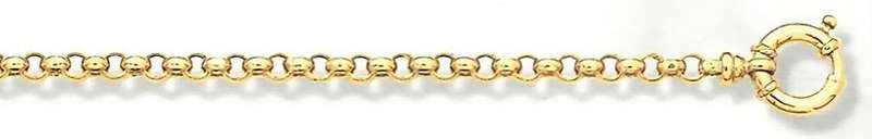 9k / 9ct gold Rolo / Belcher Signoretti BRACELET: 4.9mm wide, 19cm