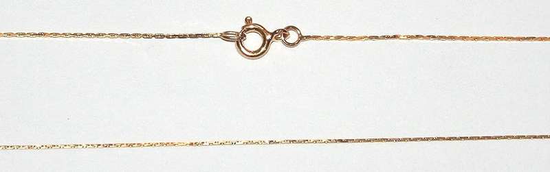 19.2k / 19.2ct Portuguese gold CHAIN: diamond-cut, 0.55mm wide, 45cm. Ready for you. Last one!