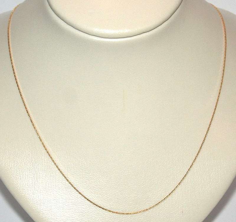 19.2k / 19.2ct Portuguese gold CHAIN: diamond-cut, 0.55mm wide, 45cm. Ready for you. Last one!