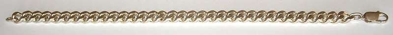 Cut curb BRACELET: 9mm wide, 24cm, sterling silver. Ready for you. Last one!