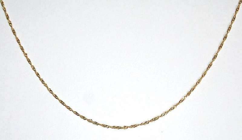 9k / 9ct gold CHAIN: Singapore disco, 1.65mm wide, 50cm