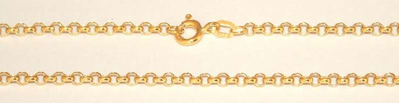 9k / 9ct gold Rolo / Belcher CHAIN: 2.5mm wide, 45cm