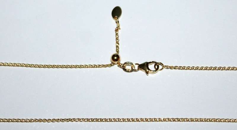 9k / 9ct gold Spiga / Wheat CHAIN: 1.3mm wide, adjustable to 50cm. Ready for you. Last one!