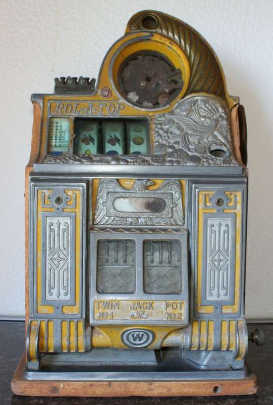 1936 Watling slot machine, model Rol-a-top Bird of Paradise =1 armed bandit =HIGHLY COLLECTIBLE