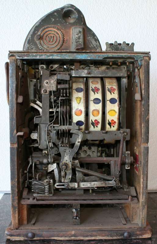 1936 Watling slot machine, model Rol-a-top Bird of Paradise =1 armed bandit =HIGHLY COLLECTIBLE