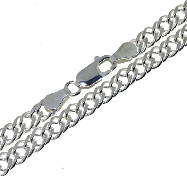 Double rombo CHAIN: 4.6mm wide, 45cm, sterling silver  GLAMOROUS