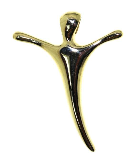 Large 9k / 9ct gold modern slider CRUCIFIX / CROSS  a STUNNER! Limited