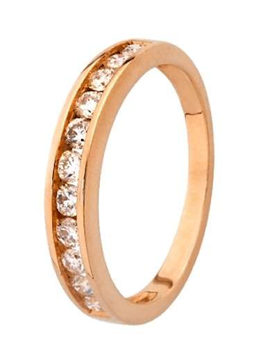 9k / 9ct rose gold Eternity RING: 0.20cttw channel set diamonds, size M or N