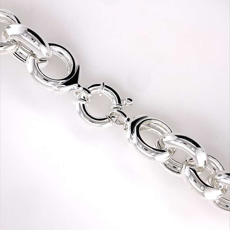 Rolo / belcher Signoretti CHAIN: 20.5mm wide, 50cm, sterling silver. BROAD and BOLD