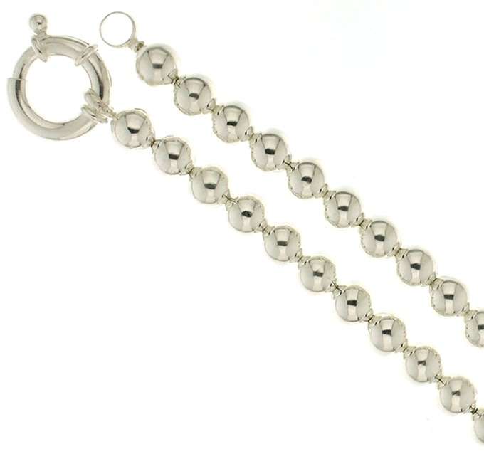8mm ball bead Signoretti CHAIN: 45cm, sterling silver