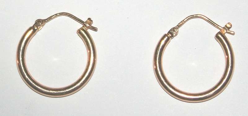 Hoop Earrings: 19.2k / 19.2ct Portuguese rose gold, 2.6 x 23mm. Ready for you. Last pair!
