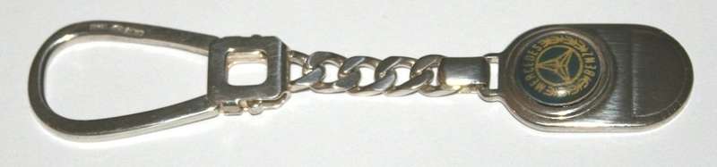 Merc / Mercedes Benz Key Ring: sterling silver. Ready for you. Last one!