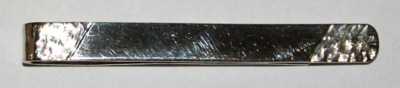Tie Clip: barked detailing, sterling silver. Ready for you. Last one!