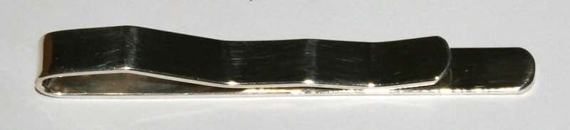 Tie Clip: barked detailing, sterling silver. Ready for you. Last one!