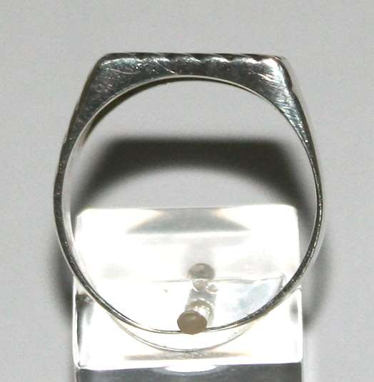 Rectangular ridged table RING: sterling silver. Ready for you. Last one!