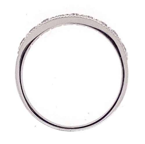9k / 9ct white gold Eternity RING: simulated diamonds, 4mm wide. Limited!