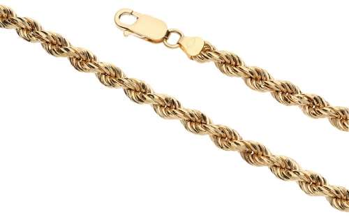 9k / 9ct gold Rope CHAIN: 5mm wide, 60cm