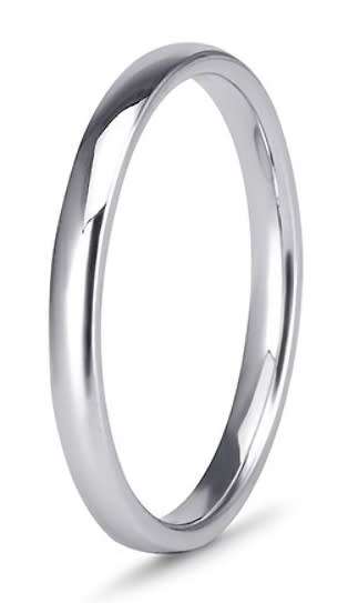 9k / 9ct white gold Wedding Band / Ring Spacer, 2mm wide, size K, L or M. Minimum order 2