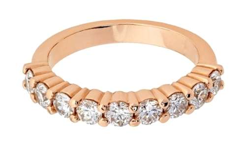 18k / 18ct rose gold Eternity RING: 1.00cttw diamonds, size M. Last one!