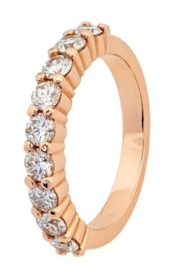 18k / 18ct rose gold Eternity RING: 1.00cttw diamonds, size M. Last one!