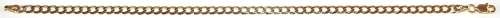 9k / 9ct gold Curb BRACELET: 3.8mm wide, 19cm
