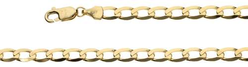 9k / 9ct gold CHAIN: oval curb, 4.5mm wide, 55cm