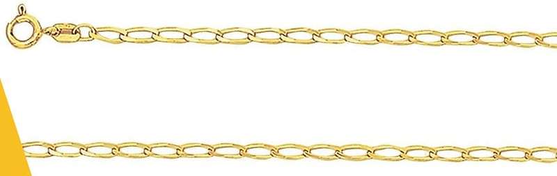 9k / 9ct gold CHAIN: long link, 2.2mm wide, 40cm